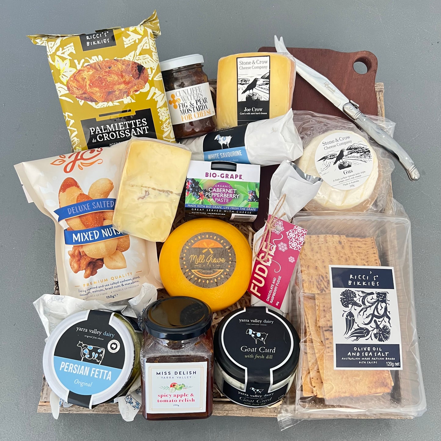 CHEESE! (7 varieties with cheese board + knife set) - Yarra Valley’s Best!