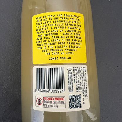 Additional Wine - Zonzo Estate ‘Zoncello’ Limoncello Spritz $30