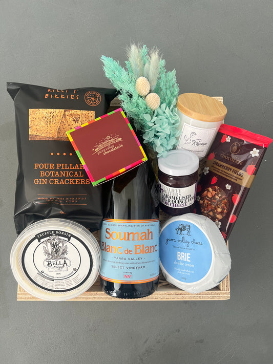 Bubbles, Cheese + Pamper $139